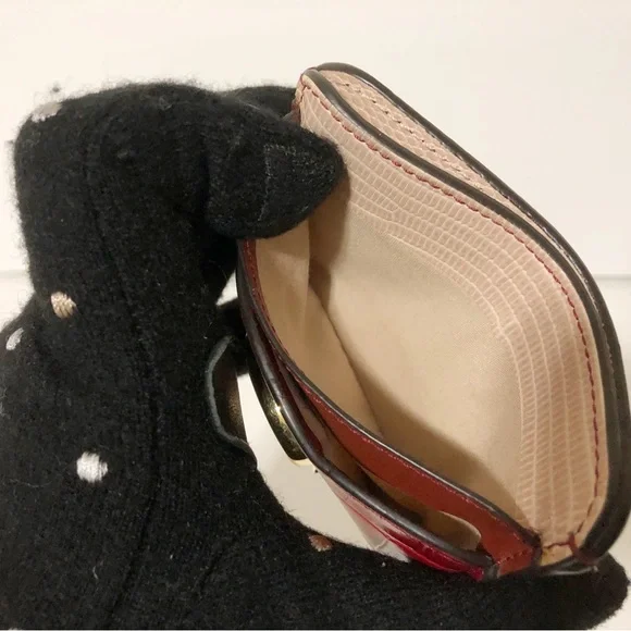 Authentic Chloe Embossed Calfskin Leather C Logo Card Case Card Holder - Picture 7 of 10